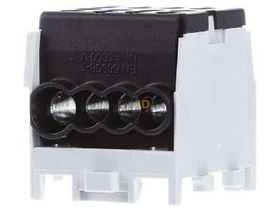 Back view Pollmann 2080177 Main line branch terminal HLAK 25-1/6M2 black,_- Promotional item
