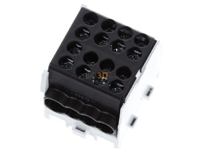 Top rear view Pollmann 2080177 Main line branch terminal HLAK 25-1/6M2 black,_- Promotional item
