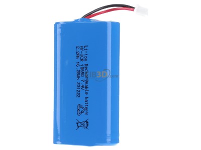 Ansicht hinten DOTLUX 4967 Ersatzakku f.Solar-Leuchten 7,4V/DC 1500mAh Li-Ion,_- Aktionsartikel