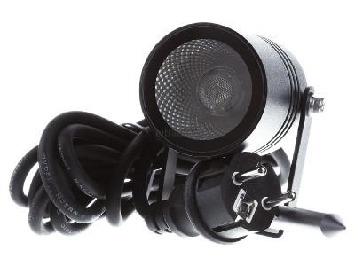 Front view LCD 5018 LED ground spike spotlight LB22 alu black 6W 806lm 3000K IP65,_- Promotional item
