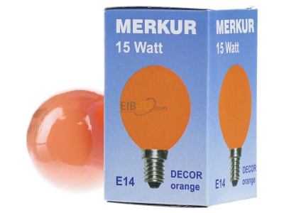 Ansicht rechts Scharnberger+Has. 40264 Glhlampe Tropfen E14 230V 15W orange,_- Aktionsartikel