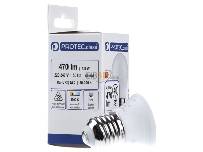 Ansicht links PROTEC.class 05400764 LED-Leuchtmittel LB23 PLED G45 E27 Tropfenform E27 4.5W