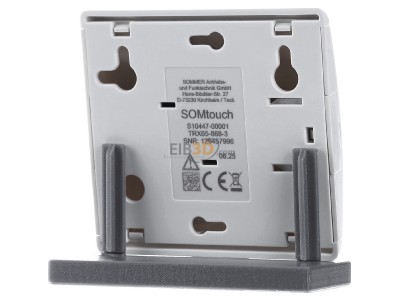 Back view Sommer S10447-00001 Wireless wall button SOMtouch 2 command white 
