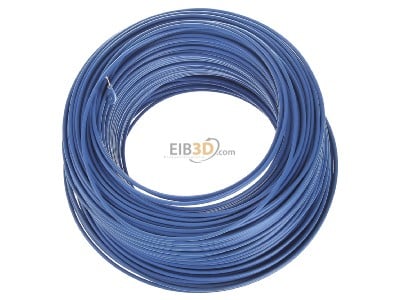 View top right Diverse H05V-U 0,75 hbl Eca Single core cable 0,75mm² blue_ring 100m
