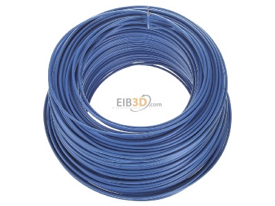 Top rear view Diverse H05V-U 0,75 hbl Eca Single core cable 0,75mm² blue_ring 100m
