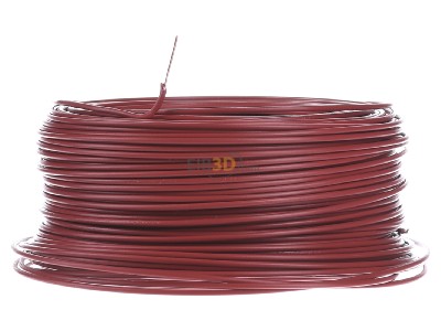 Front view Diverse H05V-U 0,75 rt Eca Single core cable 0,75mm red_ring 100m
