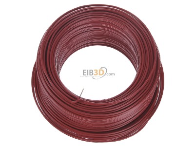 View up front Diverse H05V-U 0,75 rt Eca Single core cable 0,75mm² red_ring 100m
