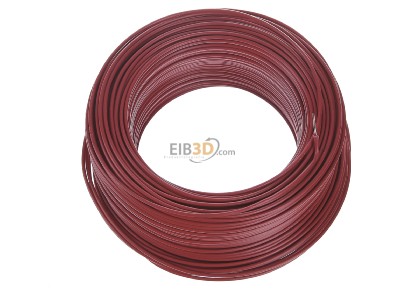 View top left Diverse H05V-U 0,75 rt Eca Single core cable 0,75mm red_ring 100m
