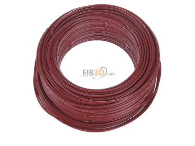 View top right Diverse H05V-U 0,75 rt Eca Single core cable 0,75mm red_ring 100m
