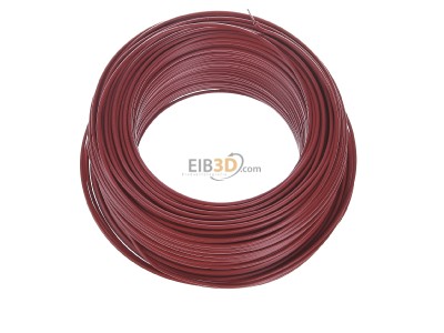 Top rear view Diverse H05V-U 0,75 rt Eca Single core cable 0,75mm red_ring 100m
