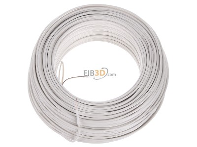 View up front Diverse H05V-U 0,75 ws Eca Single core cable 0,75mm² white_ring 100m
