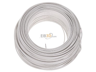 View top left Diverse H05V-U 0,75 ws Eca Single core cable 0,75mm² white_ring 100m
