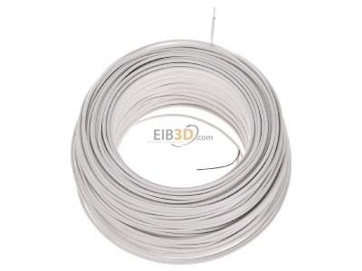Top rear view Diverse H05V-U 0,75 ws Eca Single core cable 0,75mm² white_ring 100m
