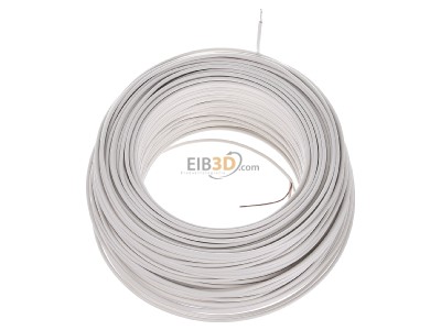 Top rear view Diverse H05V-U 0,75 ws Eca Single core cable 0,75mm white_ring 100m
