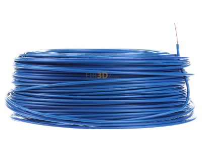 View on the left Diverse H05V-U 1,0 hbl Eca Single core cable 1mm blue_ring 100m
