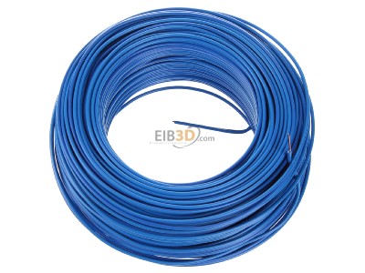 View top left Diverse H05V-U 1,0 hbl Eca Single core cable 1mm blue_ring 100m
