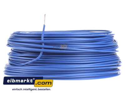 Front view Verschiedene-Diverse H07V-U   1,5    hbl Single core cable 1,5mm² blue - H07V-U 1,5 hbl
