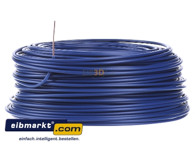 Front view Verschiedene-Diverse H07V-U   1,5    dbl Single core cable 1,5mm blue - H07V-U 1,5 dbl
