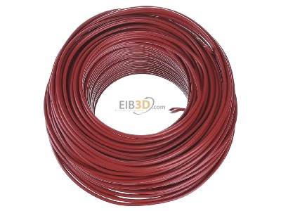 Top rear view Diverse H07V-U 2,5 rt Eca Single core cable 2,5mm red 
