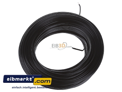 Top rear view Verschiedene-Diverse H05V-K   0,5      sw Single core cable 0,5mm black
