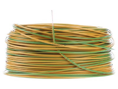 Front view Diverse H05V-K 0,5 gn/ge Eca Single core cable 0,5mm� green-yellow_ring 100m
