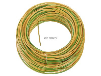 View up front Diverse H05V-K 0,5 gn/ge Eca Single core cable 0,5mm� green-yellow_ring 100m
