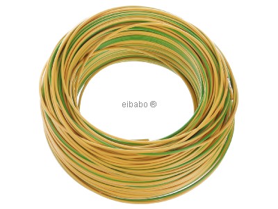 View top left Diverse H05V-K 0,5 gn/ge Eca Single core cable 0,5mm� green-yellow_ring 100m
