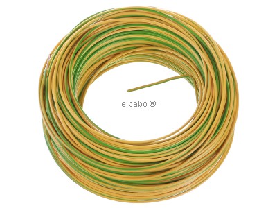 View top right Diverse H05V-K 0,5 gn/ge Eca Single core cable 0,5mm� green-yellow_ring 100m
