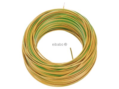 Top rear view Diverse H05V-K 0,5 gn/ge Eca Single core cable 0,5mm� green-yellow_ring 100m
