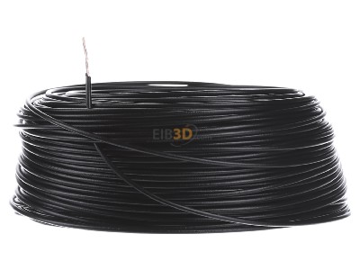 Front view Diverse H05V-K 1,0 sw Eca Single core cable 1mm black_ring 100m

