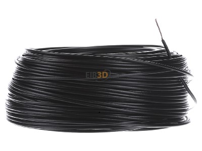 View on the left Diverse H05V-K 1,0 sw Eca Single core cable 1mm black_ring 100m
