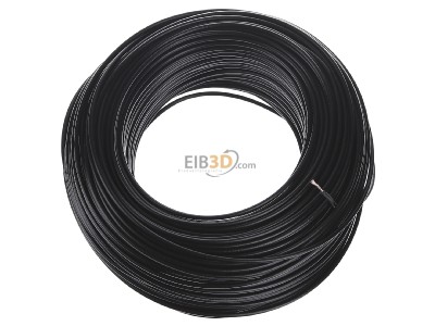 View top left Diverse H05V-K 1,0 sw Eca Single core cable 1mm black_ring 100m
