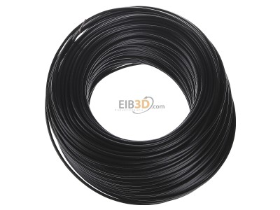 View top right Diverse H05V-K 1,0 sw Eca Single core cable 1mm black_ring 100m
