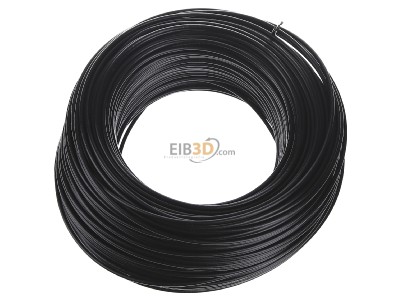 Top rear view Diverse H05V-K 1,0 sw Eca Single core cable 1mm black_ring 100m
