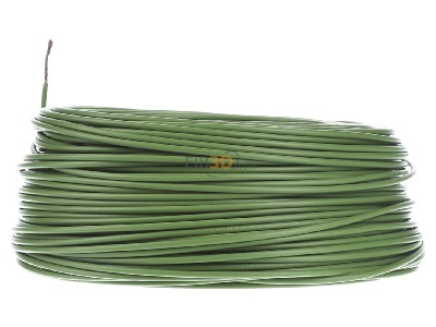 View on the right Diverse (H)05V-K 1 gn Single core cable 1mm green_ring 100m
