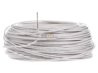 Front view Diverse H05V-K 1,0 ws Eca Single core cable 1mm white_ring 100m
