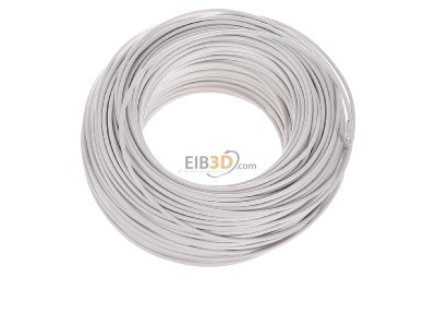 View top left Diverse H05V-K 1,0 ws Eca Single core cable 1mm white_ring 100m

