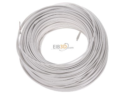 View top right Diverse H05V-K 1,0 ws Eca Single core cable 1mm white_ring 100m
