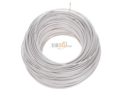 Top rear view Diverse H05V-K 1,0 ws Eca Single core cable 1mm white_ring 100m

