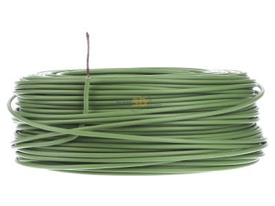 Front view Diverse (H)07V-K 1,5 gn Single core cable 1,5mm green_ring 100m
