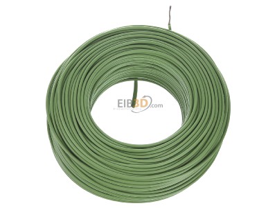 Top rear view Diverse (H)07V-K 1,5 gn Single core cable 1,5mm green_ring 100m
