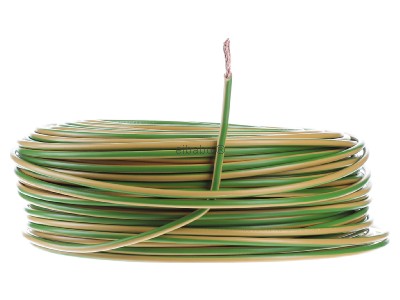 Front view Diverse H07V-K 6 gn/ge Eca Single core cable 6mm� green-yellow_ring 100m
