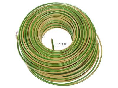 View top right Diverse H07V-K 6 gn/ge Eca Single core cable 6mm� green-yellow_ring 100m
