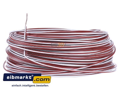 Front view Verschiedene-Diverse H07V-K   1,5   rt/ws Single core cable 1,5mm Red/White - H07V-K 1,5 rt/ws
