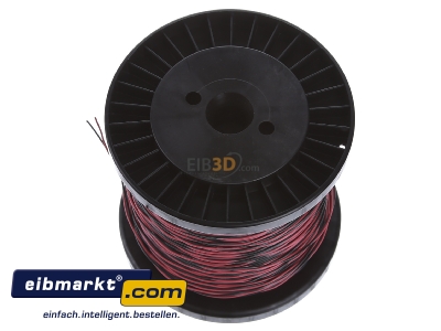 Top rear view Verschiedene-Diverse YV 2x0,6/1,1  rt/sw Telecommunication cable
