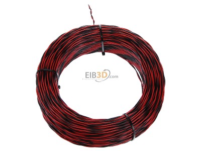 Top rear view Diverse YV 2x0,8/1,4 rt/sw Telecommunication cable_ring 100m
