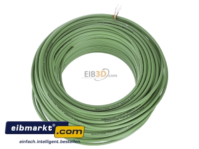 Top rear view Verschiedene-Diverse EIB-Y(St)Y 2x2x0,8 EIB KNX bus cable ring 100m green 
