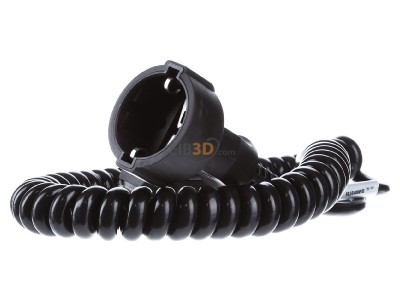 Front view Bachmann BM0010705 Spiral cable H05VV-F 3G1.5qmm L:0.5m black 
