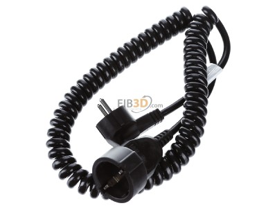 View up front Bachmann BM0010705 Spiral cable H05VV-F 3G1.5qmm L:0.5m black 
