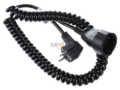 View top left Bachmann BM0010705 Spiral cable H05VV-F 3G1.5qmm L:0.5m black 
